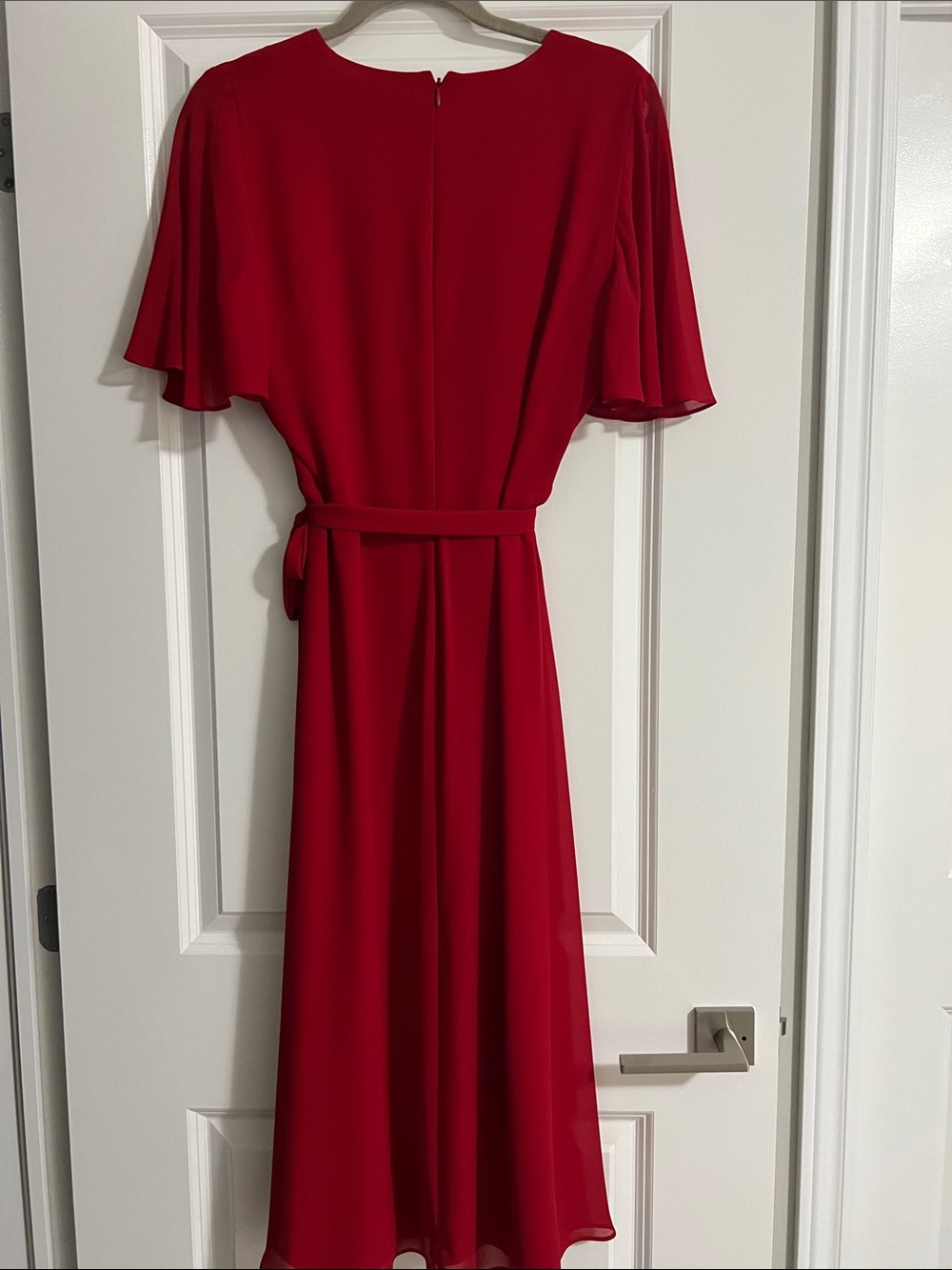 Polo by Ralph Lauren Red Wrap-Style Midi Dress - Picture 3 of 5